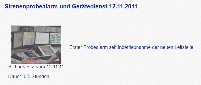 Gerätedienst 12.11.2011